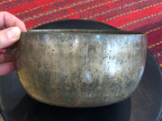 TIBETAN SINGING BOWL - high quality older bowls - 8" straight