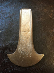 Early Bronze Age flanged axe head replica. Life size.