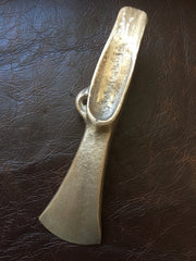 Bronze Age looped Palstave axe head replica. Life size.