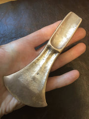 Large Bronze Age axe head replica. Life size.