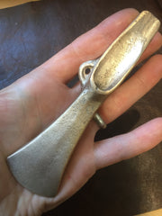 Bronze Age looped Palstave axe head replica. Life size.
